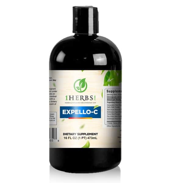Detoxify the body’s blood and lymphatic systems of acids and toxins in a safe and organic way. Boost your immune system with 1herbs' Expello-C.