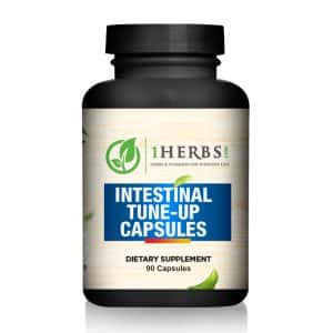 Detox and cleanse your gut from toxins, harmful bacteria, and pathogens with 1HERBS' Intestine Tune-up Organic Herbal Capsules.